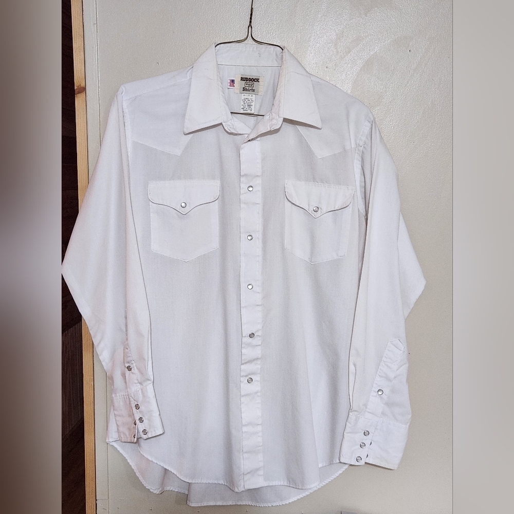 Mens Western Pearl Snap Shirt Size Large